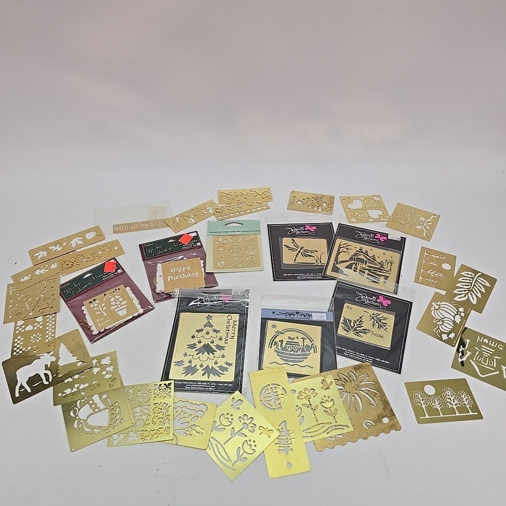 Brass‎ Stencils Lot Card Making Scrapbook